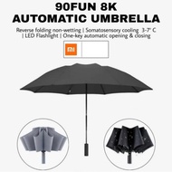 XIAOMI 90FUN Automatic Umbrella with Flashlight - Folding Umbrella Flashlight
