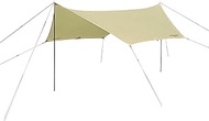 Captain Stag UA-1091 Hex Tarp Set, 138.1 x 110.2 inches (350 x 280 cm), UV Protection, 78.7 inches (