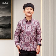 KEMEJA Laskala x FinoFoni Dhwani Salem Long Sleeve Batik Shirt for Boys