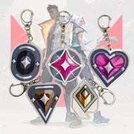 Rank Keychain Valorant Astra Killjoy Jett Sova Cypher Man Key Chain Game Accessories Pendant Key Rin