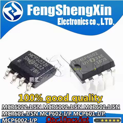 10pcs MCP6022I MCP6022-I/SN MCP6002I MCP6002-I/SN MCP602I MCP602-I/SN MCP601IMCP601-I/SN MCP602-I/P 