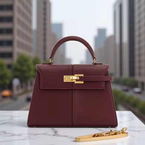 JW PEI Women's Handbag Elise Designer Fashion 2025 New Burgundy Handbag Large Square Crossbody Bag H