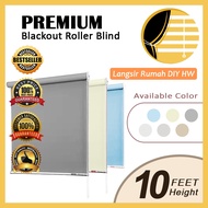 LR Korean 100% Blackout Premium Roller Blinds **10ft Height/Blackout Blinds/Roller Blinds/Curtain Blinds/Bidai Tingkap