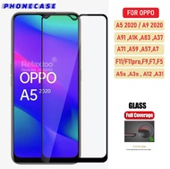 🔥 ราคาส่ง 🔥 ฟิล์มเต็มจอ ฟิล์มกระจกนิรภัย Oppo A16 Reno 6 A5/A92020 A91 A31 A12 A5s A3s F11Pro F11 A1K A7 F5 F7 F9 A37 A83 A71 ใส่เคสได้ ฟิมกระจก ฟิล์มขอบดำ ฟิล์มขอบขาว