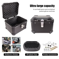 🔥TANKER ABS TOP BOX🔥45L Top Box Motorcycle Aluminium Top Box 45L ALUMINIUM PREMIUM LOCK COLOR BLACK 