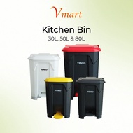 [30L / 50L / 80L] Venko Kitchen Bin with Pedal / Tong Sampah Plastik Dengan Pedal