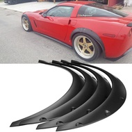 4Pcs PP Black Fender Flares Wide Body Kit Wheel Arches For Chevrolet Corvette C3 C4 C5 C6 High Stren