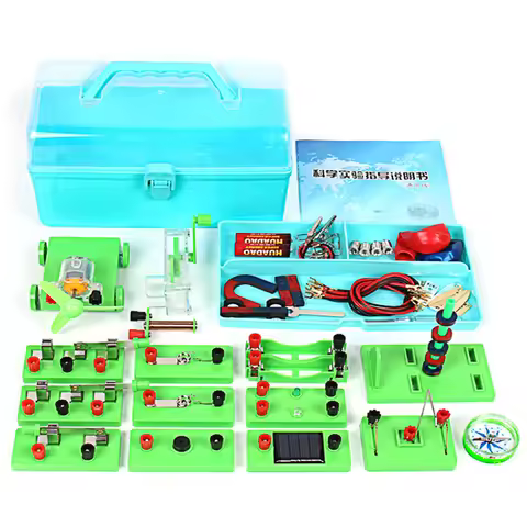 Physics Labs Basic Electricity Discovery Circuit and Magnetism Experiment Learning kits for Junior S