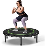 BCAN 450LBS/550LBS Foldable Mini Trampoline, 40"/48" Fitness Trampoline with Durable Bungees, Stable