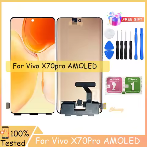 6.56'' OLED For VIVO X70 Pro For vivo X70Pro V2134A V2105 LCD Display Touch Screen Digitizer Assembl
