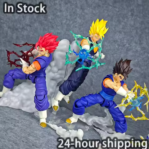 In Stock OC Toys SHF Super Saiyan God Vegetto Vegito Dragon Ball Z Anime Action Figures Figurines Mo