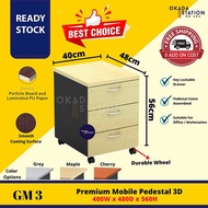 GM3 Mobile Pedestal / Drawer Cabinet / Almari Laci / Kabinet / Cabinet Storage / Mobile Cabinet / G 