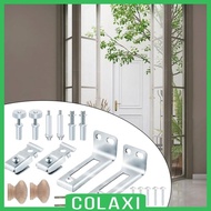 [Colaxi] Bifold Door Hardware Set Brackets pivots and Guide Wheel Stainless Steel Barn
