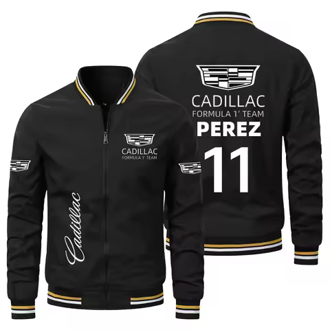 New slim-line Cadillac F1 2026 Sigone Perez supporter jacket - Chico F1 Cadillac jacket - Outdoor mo