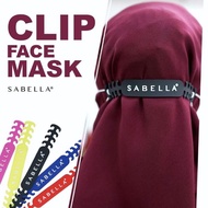 Face mask Hijab Extention | Clip face mask SABELLA (Ready stock)