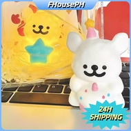 【FH】Cute Cartoon Night Light with Clap Switch Creative Perfect Gift 3 Light Modes Toy