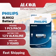 PHILIPS 8LR932 LR23 A23 Alkaline Battery with 12V & 3 Years Shelf Life for Car Remote Control Toy