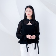 INDILANE - SIERRA Bolero Chiffon Silk/Bolero Long Sleeve/Bolero Wanita/Crop Bolero/Outer Wanita/Card