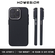 Howesion Kevlar sợi carbon Từ Tính Twill PC Trường Hợp Đối Với iPhone 16 Pro Max 15 14 13 12 Pro Max