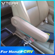 Vtear ที่เท้าแขนสำหรับ Honda Crv เบาะนั่งด้านข้างเบาะที่พักแขนชิ้นส่วนภายในปกหนังอุปกรณ์เสริม2007 2008 2011 2018 2017