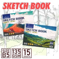 WRITEDOWN SKETCH BOOK B5 135G (2 in 1)  [UNE TRADING]