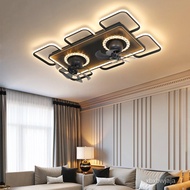 SMT💎Nordic restaurant Ceiling fan with lights remote control smart living room decoration lamparas Pendant lights LAOF