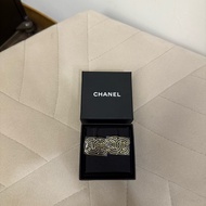 Chanel黑色鏤空漫畫耳環 全新台灣專櫃入