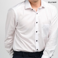 OLYMP  LUXOR Shirt เสื้อเชิ้ตผู้ชายแขนยาว สีขาว ผ้าเท็กเจอร์ ใส่สบาย รีดง่าย AUTU24