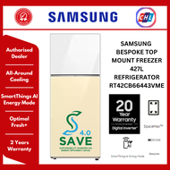 [SAVE 4.0] Samsung Bespoke Top Mount Freezer 2 Doors Refrigerator 427L RT42CB66443VME (READY STOCK)-