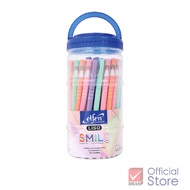 Elfen ปากกา ปากกาน้ำเงิน ปากกาโหล ปากกาลูกลื่น ลิโซ่สมายล์ น้ำเงิน 0.5 จำนวน 50 ด้าม