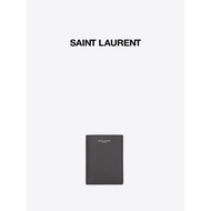 YSL/Saint Laurent Men Off-White Saint Laurent Grain Embossed Leather Credit Card Holder