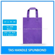 Tas Spunbond Polos Ungu 25x35 / Lusinan