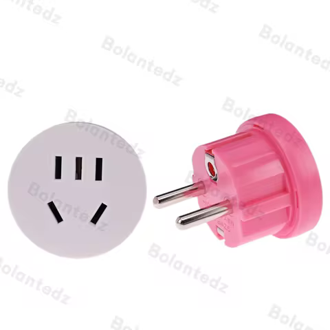 Bolantedz 1Pcs Travel EU plug Converter Adapter 250V AC Travel Charger Wall Power Plug Socket With H