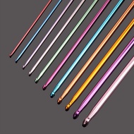 New Product#Lengthened27cm Aluminum Alloy Crochet Hook Afghan Colorful Cap Hook Sweater Needle Yarn 