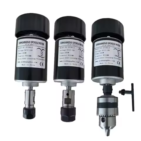Air cooled 0.2kw Air cooled spindle Motor CNC 200W Spindle Motor Clamp for CNC Machine DIY CNC 24VDC