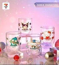 (全新)Sanrio 7-11 杯 Kuromi 玉桂狗 Hello Kitty 水怪 7-Eleven 雙層玻璃杯