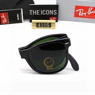 RayBan Ray-Ban Sunglasses Foldable Walker Men and Women Portable Sports Sunglasses Outdoor B4105