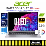 Acer Swift Go 14 SFG14-73-56VK - Intel Core Ultra 5-125H - Intel Arc Graphics - 16GB DDR5X RAM - 1TB SSD (2Yrs Agent)