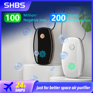 SHBS M11 200million Negative Ion Air Purifier ionizer Necklace Mini Personal air purifier Remove PM2.5 Low Noise car Air Freshener for Adult PK Aviche M1 3.0