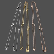 LPWC T Letter 9 Diamond Long Necklace Ladies T Letter Classic Nine Round Diamond Necklaces