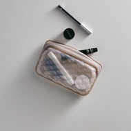 【新品】美國 Stasher 美妝收納矽膠密封袋-長形-奶茶