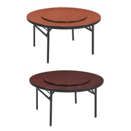 [特價]【MUNA家居】6尺折合腳圓桌/共兩色/可收合紅寶石