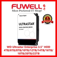 FUWELL - WD ULTRASTAR Enterprise Class 4TB/6TB/8TB/10TB/12TB/14TB/16TB/18TB/20TB/22TB 3.5" 7200rpm H