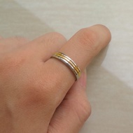 S606 Korean Fashion 3 Layers Stainless Steel Titanium Ring