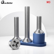 M3 M3.5 Countersunk Screws 304 Stainless Steel Phillips Driver Screw 3-120mm