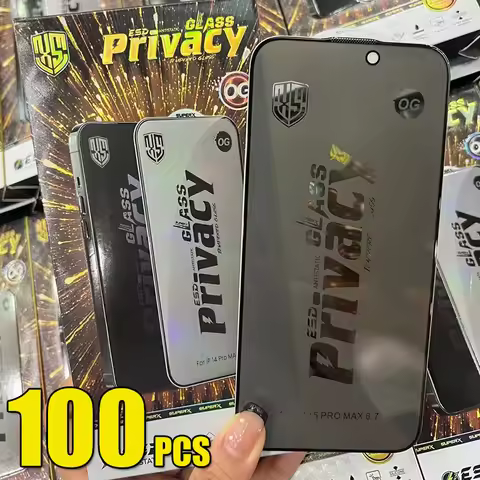 100pcs OG ESD 28° Privacy Tempered Glass Screen Protector Anti Spy Film For iPhone 17 Air 16 Pro Max