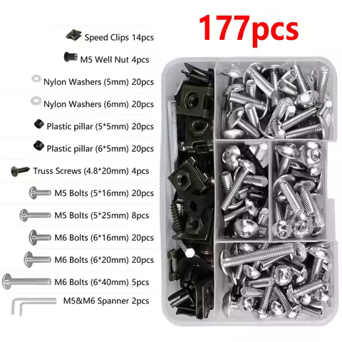 Universal M5 M6 Fairing Bolt Kit for Kawasaki Ninja 1000 250R 300 400 500 500R 600R 650 Ninja ZX6R Z