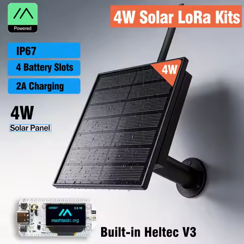 4W Solar LoRa Node Install Battery Heltec LoRa32 V3 868 915Mhz Outdoor IP66 Waterproof LoRaWAN Mesht