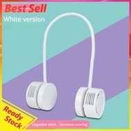 Bladeless Neck Hanging Fan Rechargeable Cooling Fan Travel Wearable Fan (White)