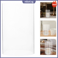2 Pcs Rustic Transparent Cylindrical Glass Cover Tall Candles Holder Small Replacement Shades Lamp  